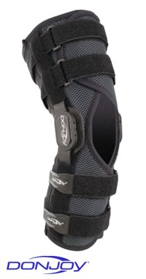 4-Punkt Knie-Softorthese DONJOY Playmaker II WRAP grau-schwarz>>>>Gr. XL 4-Punkt Knie-Softorthese DONJOY Playmaker II WRAP grau-schwarz>>>>Gr. XL