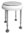 Duschhocker DELPHI TURN mit Drehsitz höhenverstellbar, weiß-grau>>>> Duschhocker DELPHI TURN mit Drehsitz höhenverstellbar, weiß-grau>>>>