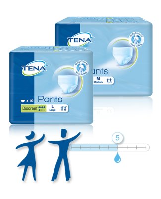 TENA Pants Discreet M,(4x12Stk), TENA Pants Discreet L,(4x7Stk),