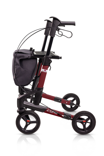 14befbc12a9e-ToproRot.jpg Rollator Troja 5G Black Series S>>>>Farbe: bordeauxrot