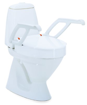 Toilettensitzerhöhung AQUATEC 90000 mit Deckel und Armlehnen>>>>Ausf.: Höhe 2 cm