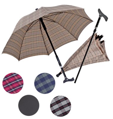 Stockschirm TWIN mit Fritzgriff, verstellbar>>>>Farbe: blau/grün