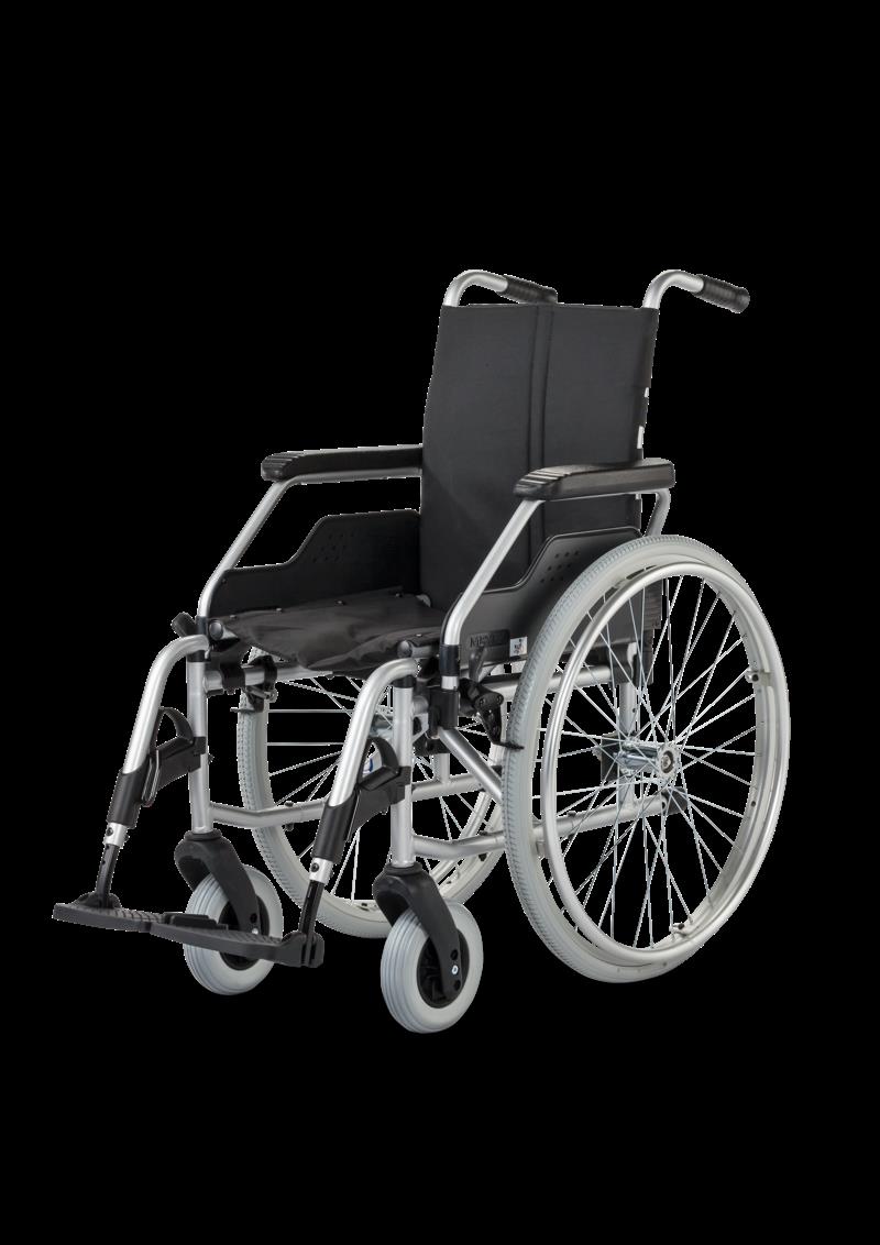 Rollstuhl FORMAT 3.940, mit Trommelbremse silverline>>>>SB 48 cm