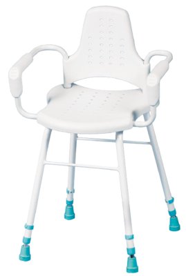 290055.jpg Duschstuhl PRIMA m.Armlehnen SH42-57cm, weiß>>>>