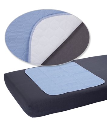 Bettschutzunterlage ActivePro 4-lagig 85x90 cm blau>>>>Ausf.: ohne Einsteckflügel Bettschutzunterlage ActivePro 4-lagig 85x90 cm blau>>>>Ausf.: mit Einsteckflügel