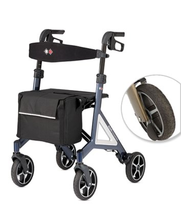 Rollator ALEVO COUNTRY mit Rückengurt und Tasche>>>>Farbe: platin Rollator ALEVO COUNTRY mit Rückengurt und Tasche>>>>Farbe: nachtblau
