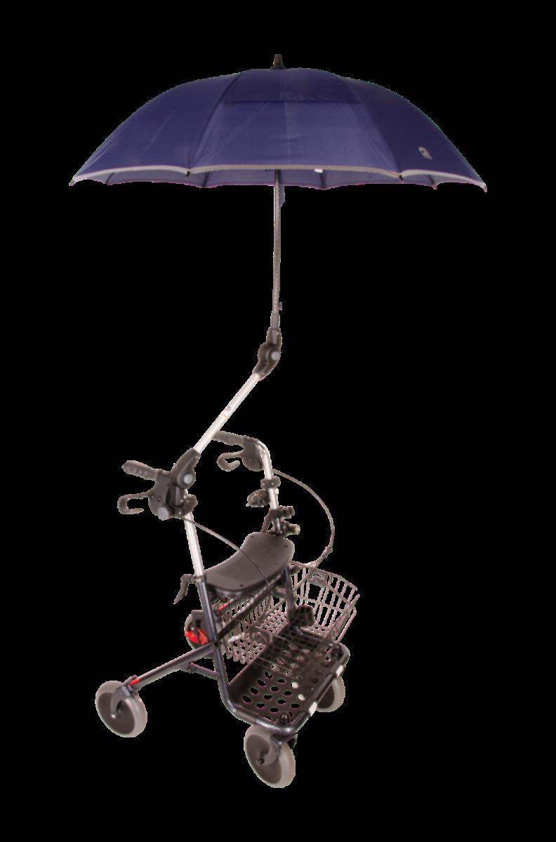 art_592_1.png ROLLATORSCHIRM.ST.22.SR Modell für alle 22 mm - „Standard-Rollatoren“ schwarz, silberAluminium, Fiberglas, Kunststoff