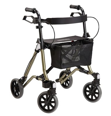 Rollator TAiMA GT mit Netz und Stockhalter PU>>>>Farbe: sepia-metallic Taima S GT Rollator TAiMA GT mit Netz und Stockhalter PU>>>>Farbe: sepia-metallic Taima S GT