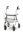 Rollator IDEAL m.Tablett,Korb,Stockhalter,PU,silber,