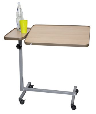 Bett-Tisch mit geteilter Platte 40x78cm, Höhe 72-115cm, Walnuss>>>>