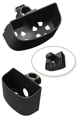 Stockhalter mit Kunststoff-Schale für 2 Stöcke 25mm>>>>