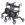 Rollator CAPERO m.Rückengurt,Stockhalter,Tasche,nachtblau,
