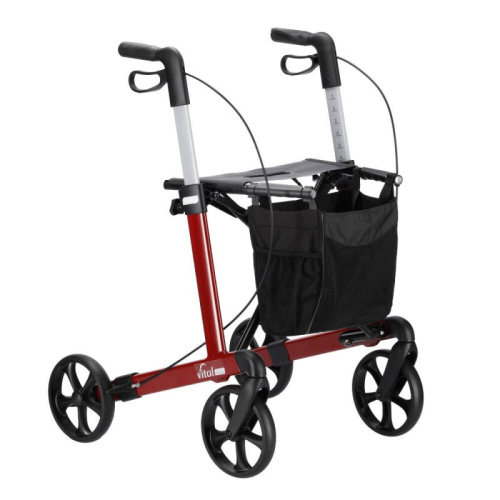 Rollator vital classic, inkl. Stofftasche, max 150 kg bel.>>>>Farbe: mokka SH 62 cm