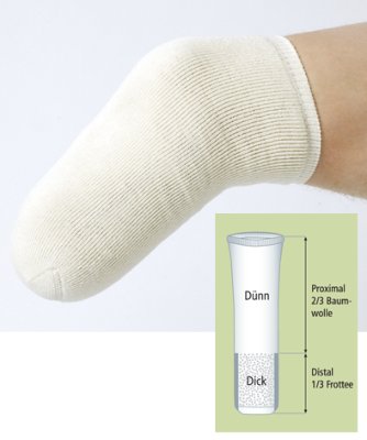 Stumpfstrumpf Cotton,Dünn-Dick,weiß 40cm, Stumpfstrumpf Cotton,Dünn-Dick,weiß 40cm,