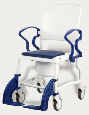 Toilettenrollstuhl BONN 5" Räder>>>>Farbe: grau/grau