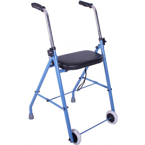 Rollator Zweirad-Rollator mit Sitzfläche Faltbar.Gepolsterte Sitzfläche