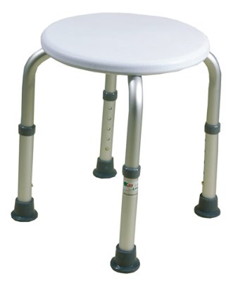 640025.jpg Duschhocker, rund höhenverstellbar weiß (VPE: 2 Stück)>>>>