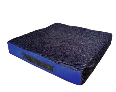 Sitzkissen CUBE GEL mit Inko-Kombibezug Höhe 8 cm schwarz-blau>>>>55 x 45 cm