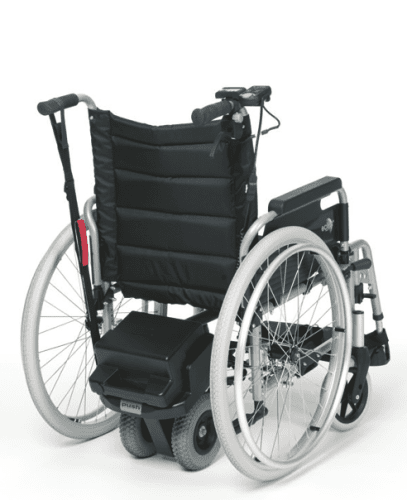 Schiebehilfe V-Drive, elektrisch>>H.D.-Version Belastbarkeit bis 200 kg (inkl. Rollstuhl)