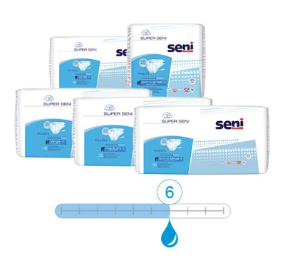Inkontinenzhosen Seni Super Extra Large, Hüfte 130 bis 170 cm(1 Karton: 4 x 30 Stück)>>>>