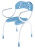 Duschhocker TRINIDAD m.Arm-u.Rückenlehne u.Ausschnitt,blau