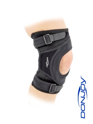 Knieorthese DONJOY Tru-Pull Lite schwarz>>>>Gr. S links Knieorthese DONJOY Tru-Pull Lite schwarz>>>>Gr. XL rechts