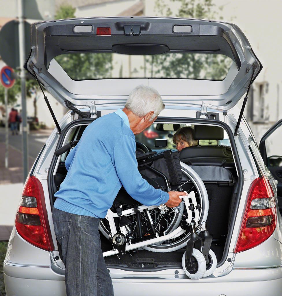 Rollstuhl S-Eco 2, mit Trommelbremse, PU, Duo-Armlehnen, anthrazit-metallic>>>>SB 37 cm