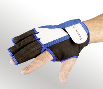 Nachtlagerungs-Schiene FixxGlove classic plus, schwarz-blau-weiß>>>>Gr. XL rechts