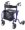 Alu-Rollator RL-smart,PU,Sitz,Stockhalter,Tasche,blau-met., Alu-Rollator RL-smart,PU,Sitz,Stockhalter,Netztasche,platin,