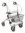 Rollator Cristallo PD-Bremse, anatomische Handgriffe, TPR-Bereifung, silber-metallic>>>>