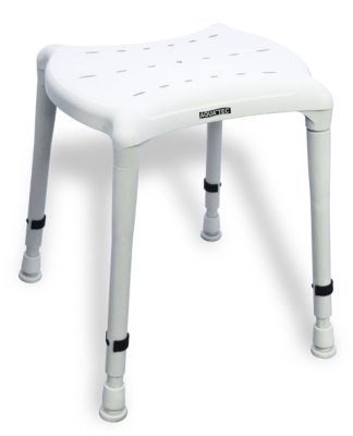 Duschhocker AQUATEC DOT mit 2 Auschnitten SH 40-55cm, grau>>>>