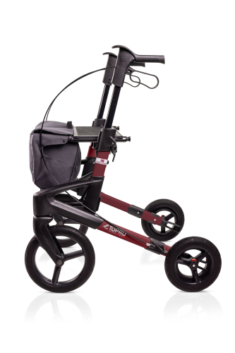 Rollator Olympos ATR Black Series S, OFF road wheels>>>>Farbe: bordeauxrot Rollator Olympos ATR Black Series SLIM M, OFF road wheels>>>>Farbe: bordeauxrot