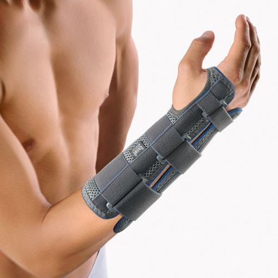 Bort Arm- und Handgelenkstütze ManuStabilPro offene Form, grau>>>>Gr. XL links
