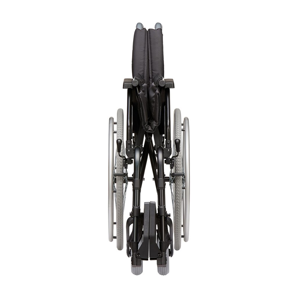 Leichtgewichtrollstuhl Tomtar MR-LG mit Kombiarmlehne, PU mangan grey metallic>>>>SB 51 cm
