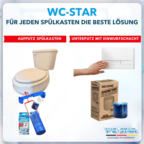 WC-Star 30 X Hygienesteine für Unterputz-WC mit Einwurfschacht