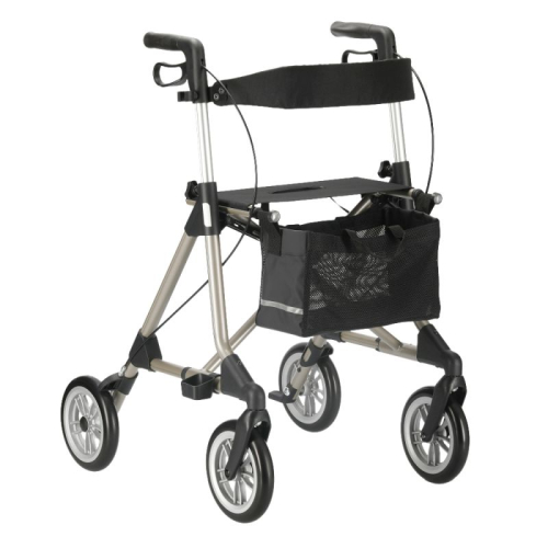 Rollator elan plus, inkl. Tasche, Stockhalter und Rückengurt, max. 150 kg bel.>>>>Farbe: champagner
