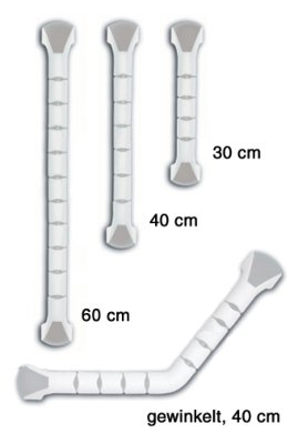 Kunststoff Wandhaltegriff Handy gerade weiß/grau>>>>30 cm