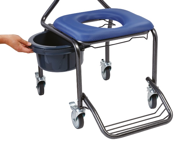 Toilettenrollstuhl Best up Mobil mit Standard-Sitzplatte Ocean Klapplehnen