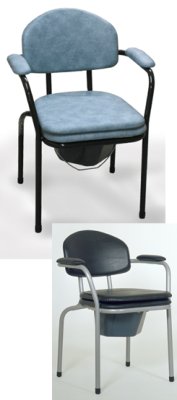 Toilettenstuhl 9062 TII, feststehend>>>>Farbe: blau/grau
