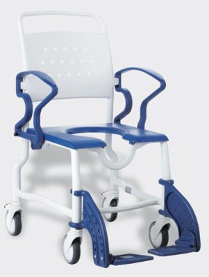 Duschrollstuhl ERFURT 5" Räder grau-blau>>>> Duschrollstuhl ERFURT 5" Räder grau-blau>>>>