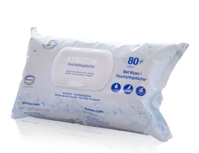 Feuchtpflegetücher forma-care sensitive wet wipes (VPE: 80 Stück)>>>>