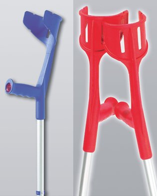 Unterarmgehstütze Überlänge +10cm Quetsch-Clip>>>>Farbe: grau Unterarmgehstütze Überlänge +10cm Quetsch-Clip>>>>Farbe: blau