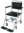 Toilettenrollstuhl TRS 130 chrom-schwarz>>>>