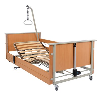 aks-Bett D4 LowEntry Metall-Liegefläche, 29V-SMPS 90x200cm,Holz>>>>