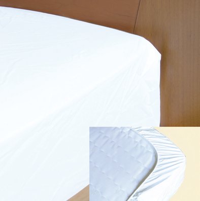 Spannbettbezug Folie, weiß>>>>90 x 200 cm Spannbettbezug Folie, weiß>>>>100 x 200 cm