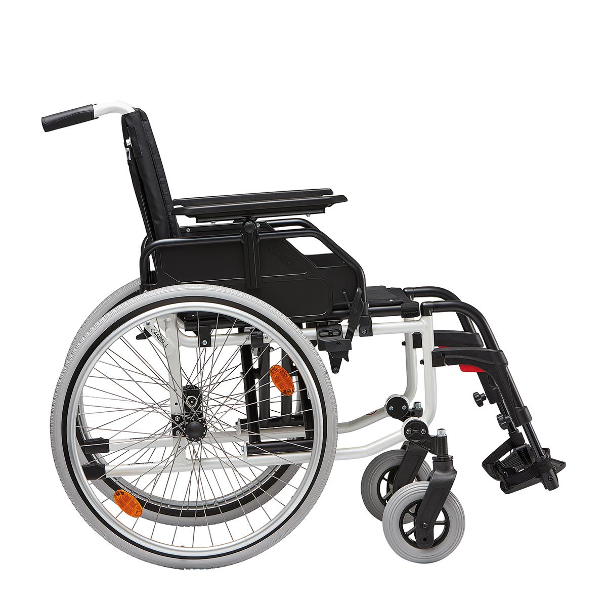 Leichtgewichtrollstuhl CANEO L Kombiarmlehne,PU, elfenbein>>>>SB 45 cm Leichtgewichtrollstuhl CANEO L, mit Trommelbremse, Kombiarmlehne,PU,elfenbein>>>>SB 51 cm