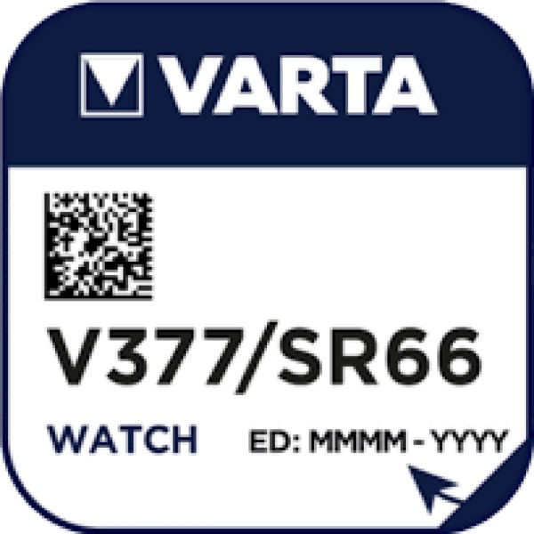 Varta 1000x Watch V 377 Uhrenzelle Knopfzelle SR 626 SW V377 Silber-Oxid 24mAh 1,55 V 1er Blister V