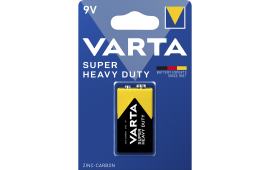 9 Volt Block VARTA ''Superlife'' Zink-Chlorid, 9V, 1er-Blister