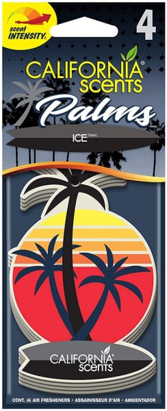 California Scents Lufterfrischer Palm 4er Packung Geruchsorte Ice 4 Duftpalmen Air Fresheners CPA060