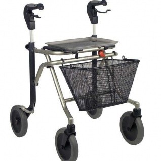 Rollator DOLOMITE MELODY M HPre.m.Einhandbr.li.,kpl.silber